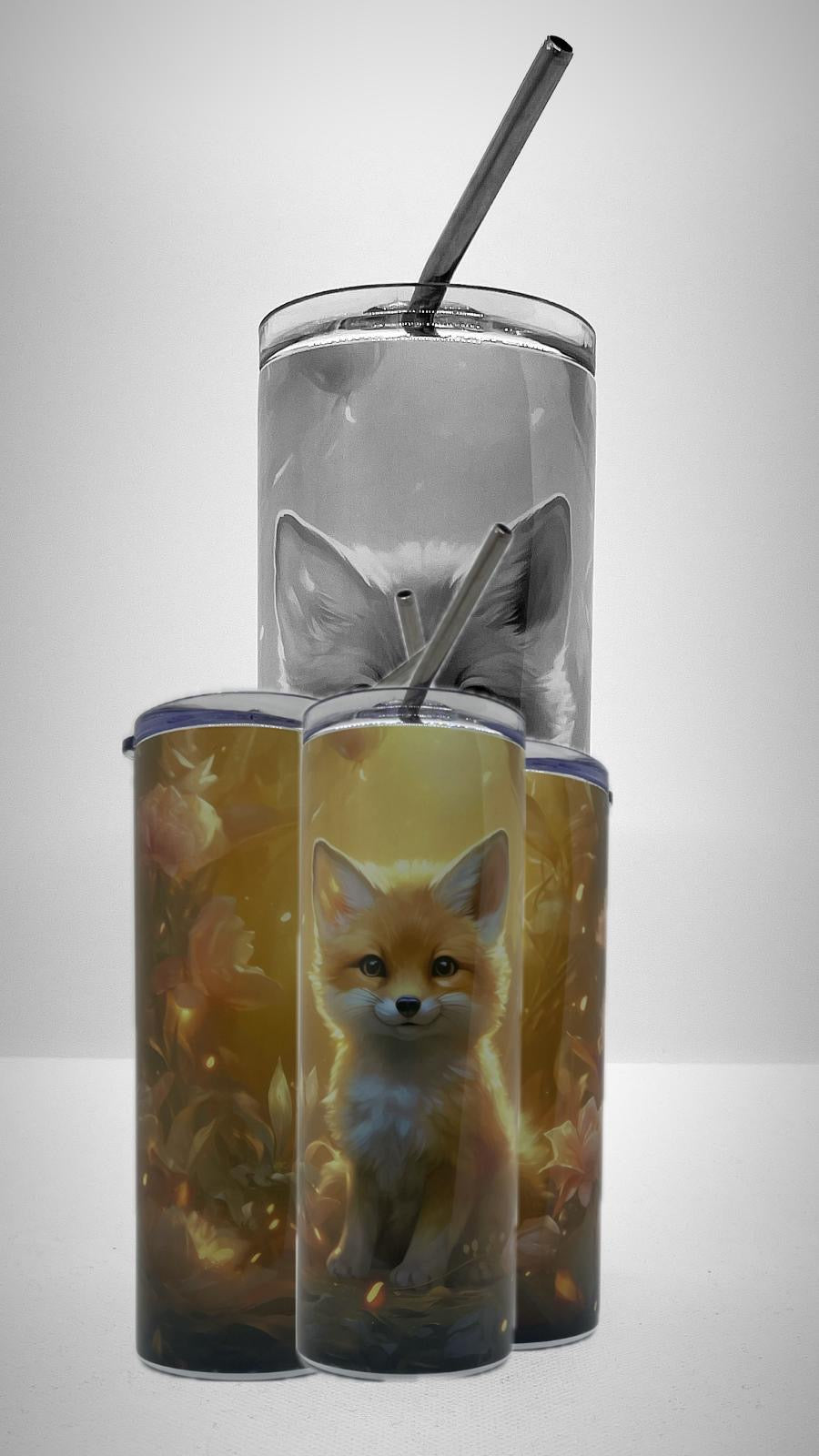 Edelstahl - Thermobecher "Magischer Fuchs"