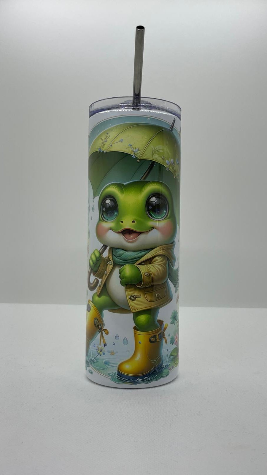Edelstahl - Thermobecher "Frosch mit Regenschirm"