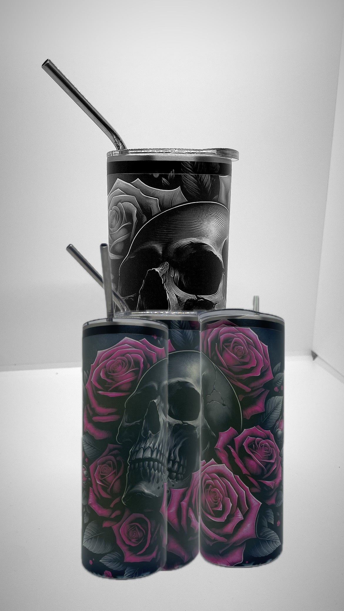 Edelstahl - Thermobecher "Totenkopf"