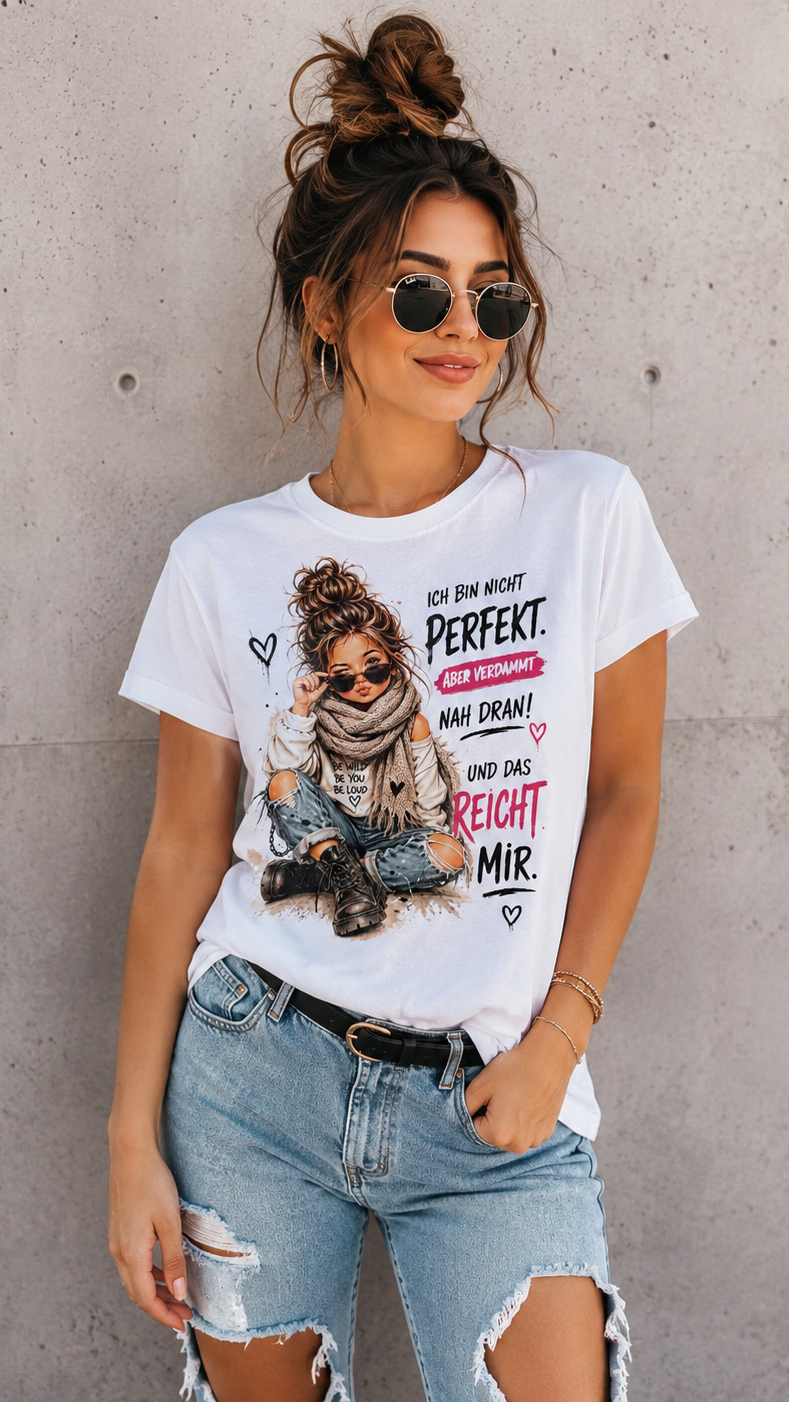 Damen T-Shirt "Nicht perfekt"