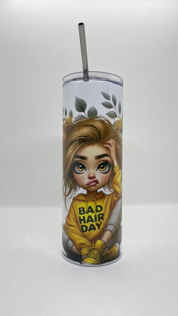 Edelstahl - Thermobecher "Bad Hair Day"