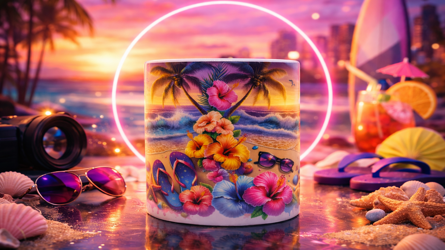 Tasse mit Druck "Beach Vibes"