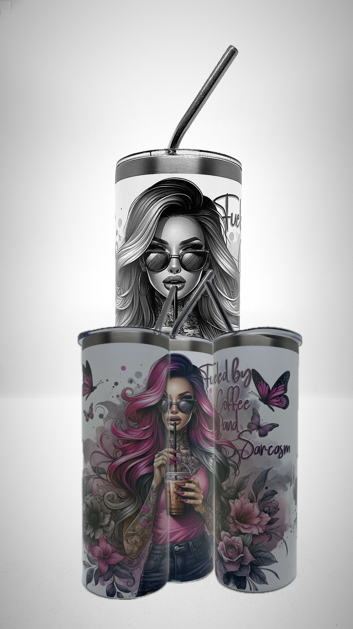 Edelstahl - Thermobecher "Coffee & Sarcasm"
