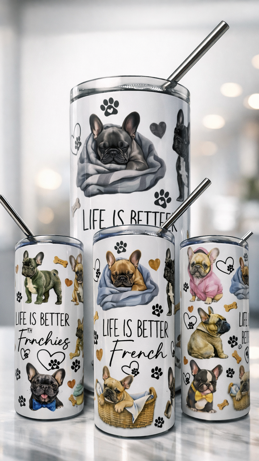Edelstahl - Thermobecher "Frenchie Lovers"