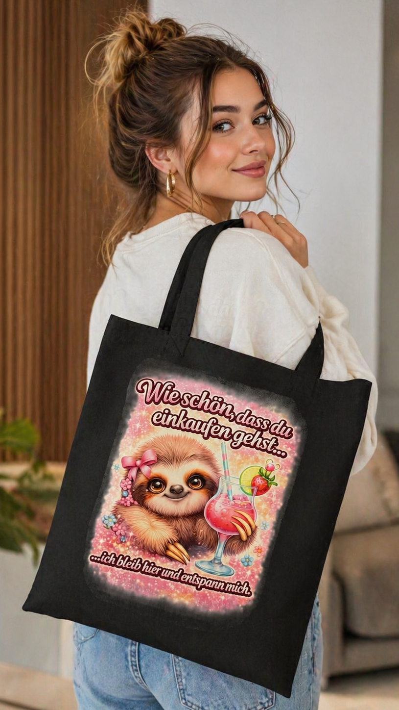Baumwolltasche "Faultier"