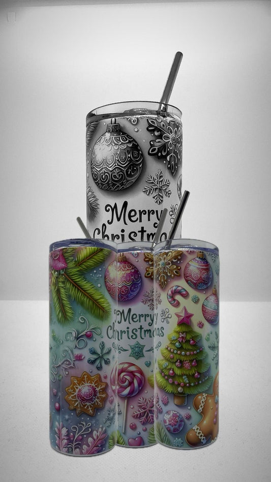 Edelstahl - Thermobecher "Merry Christmas"