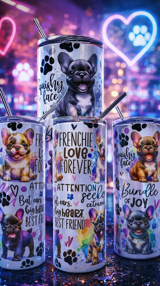 Edelstahl - Thermobecher "Frenchie Love Forever"