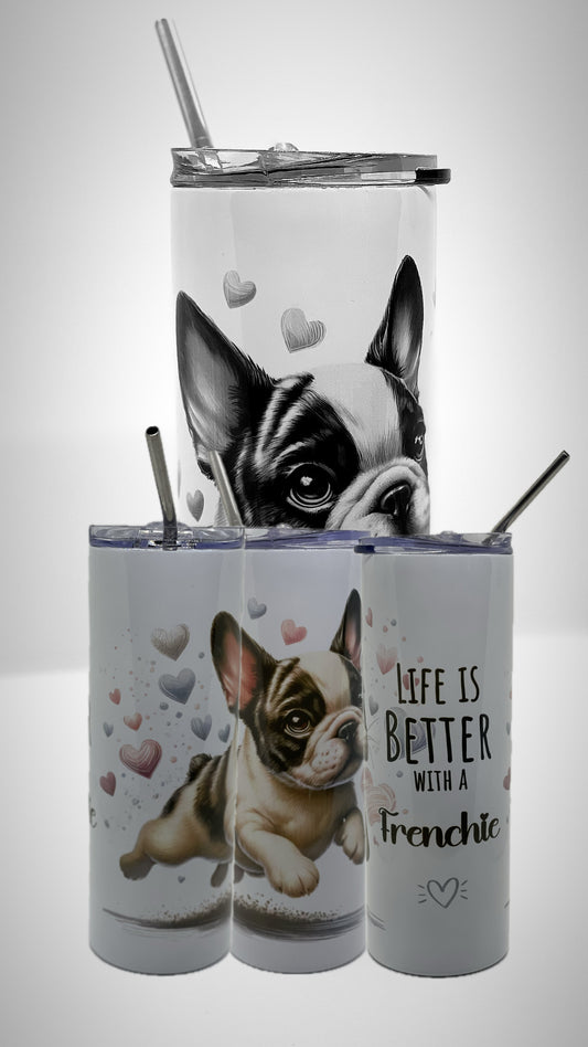 Edelstahl - Thermobecher "Life ist better with a frenchie"