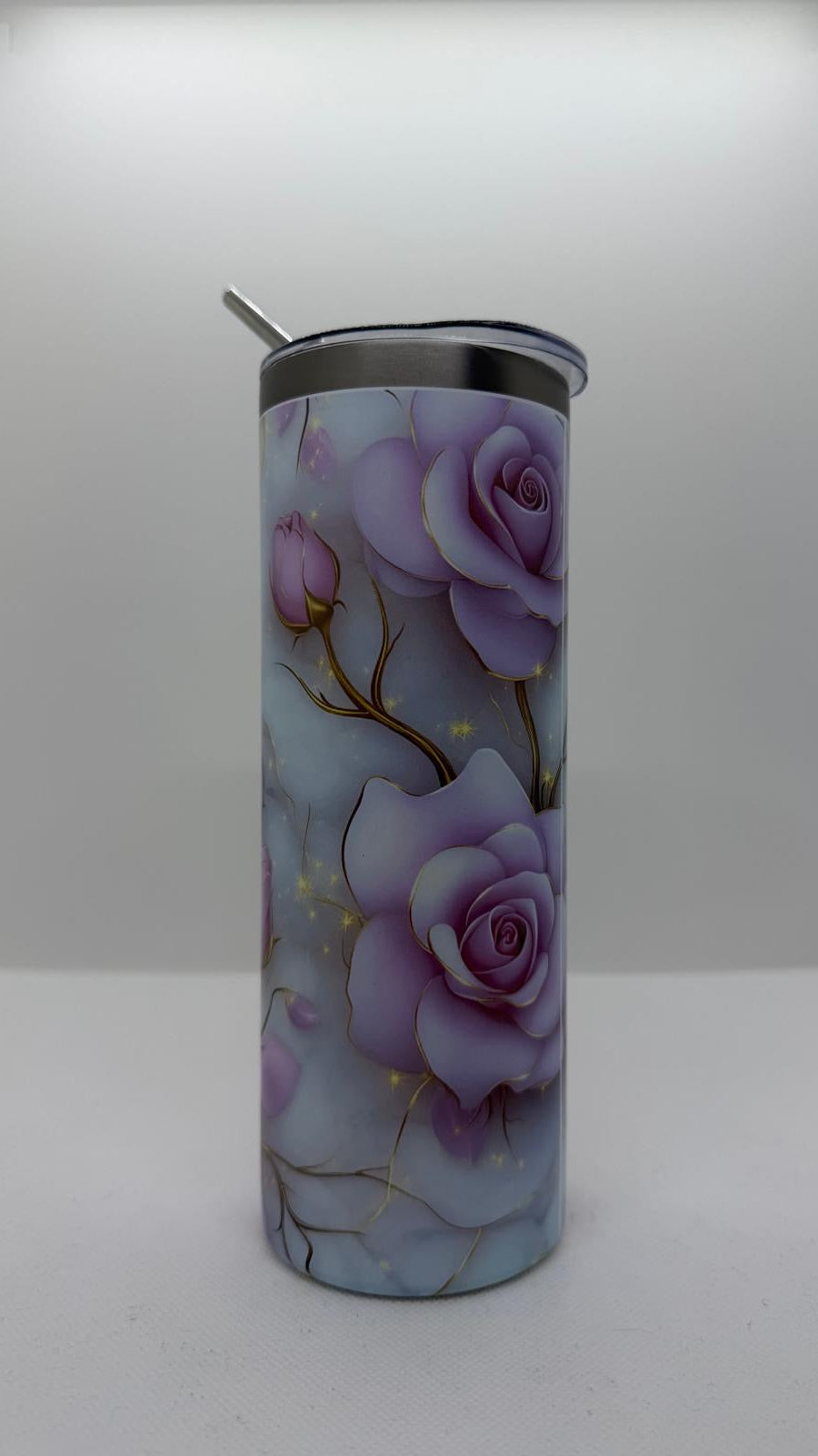 Edelstahl - Thermobecher "3-D Pink Rose"