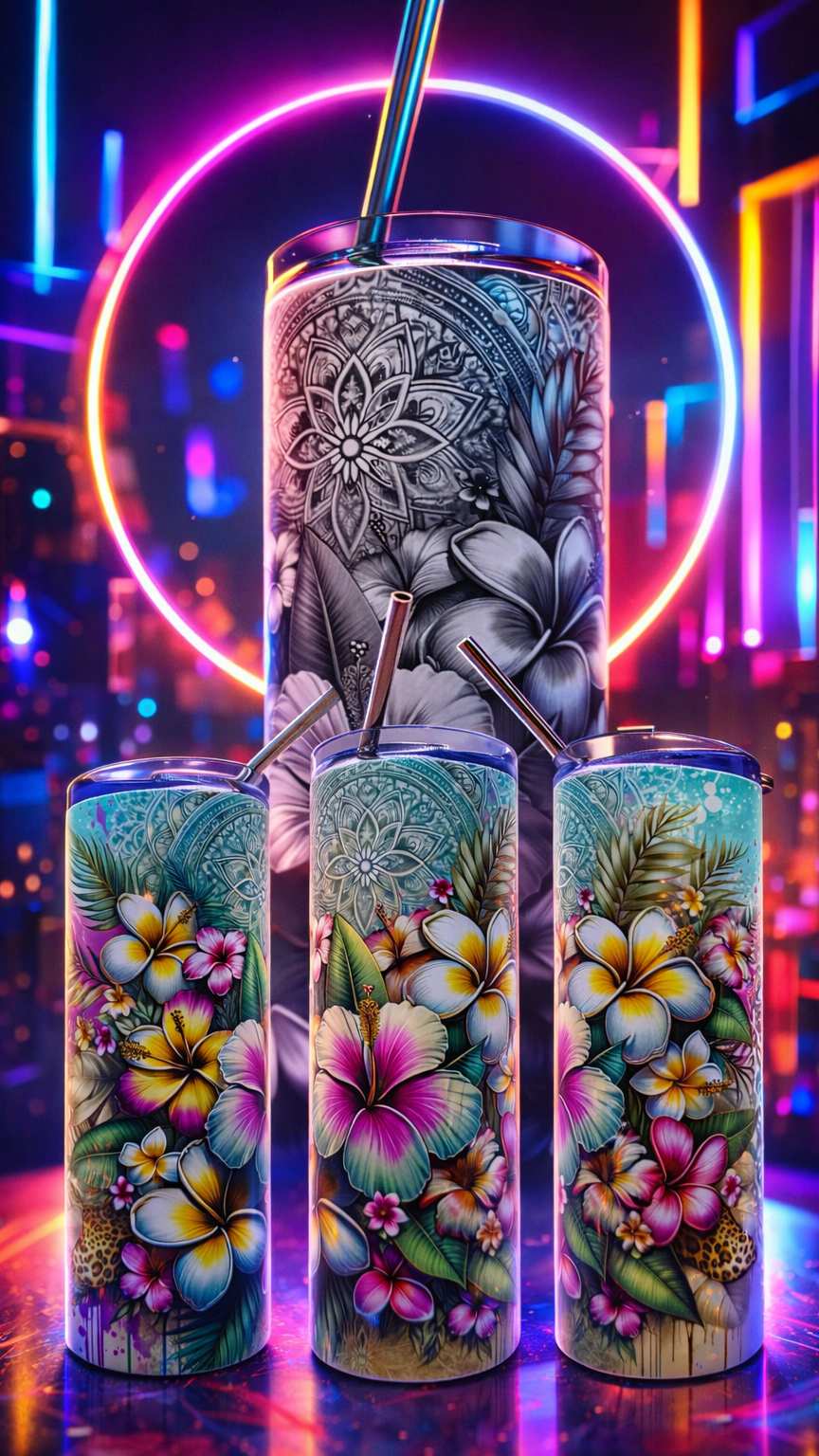 Edelstahl - Thermobecher "Summer Floral "