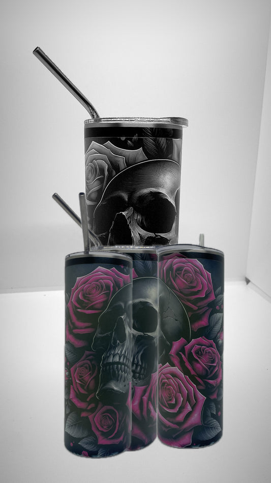 Edelstahl - Thermobecher "Totenkopf"