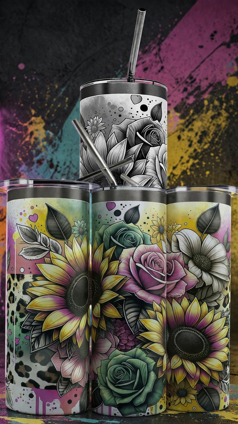 Edelstahl - Thermobecher "Leo Summer Flower"