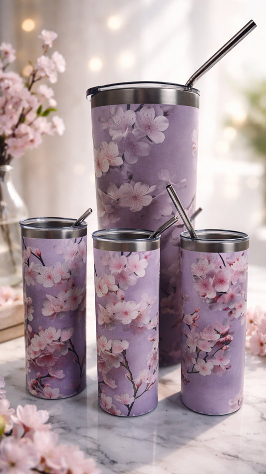 Edelstahl - Thermobecher "Kirschblüte"