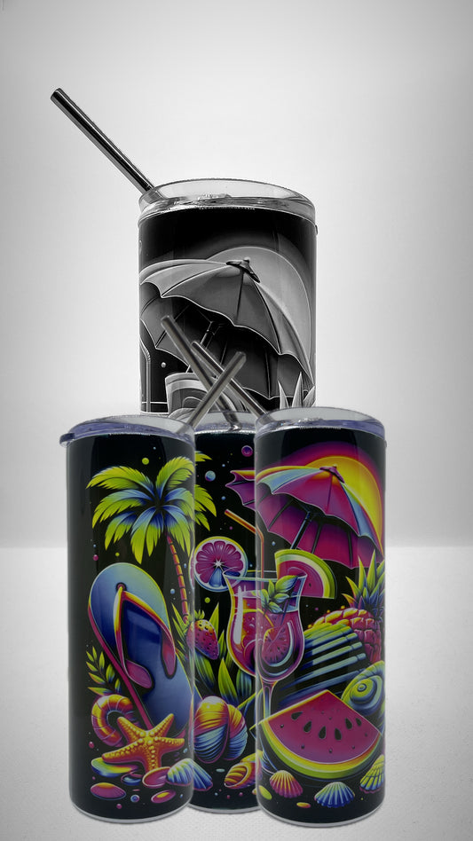 Edelstahl-Thermobecher "Neon Summer"