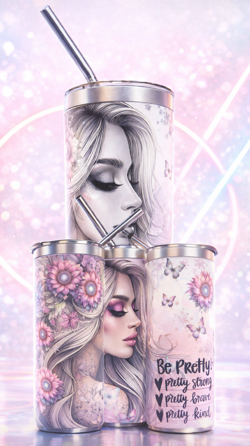 Edelstahl - Thermobecher "Be pretty"