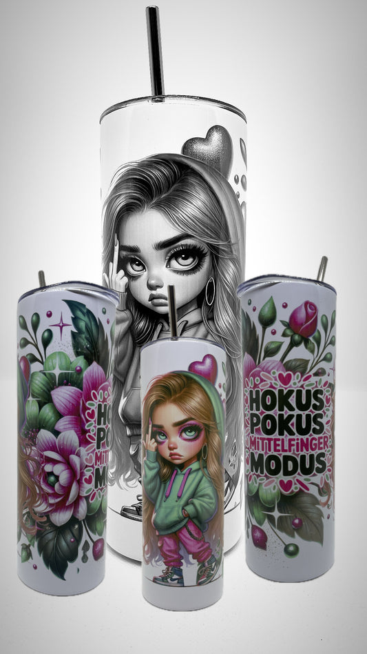 Edelstahl - Thermobecher "Hokus Pokus Mittelfingermodus"