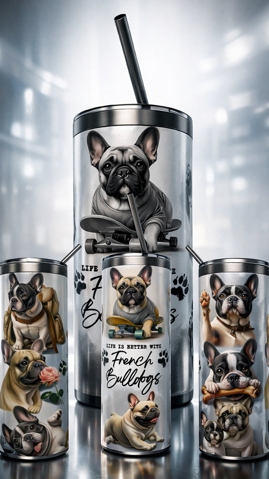 Edelstahl - Thermobecher "French Bulldog"