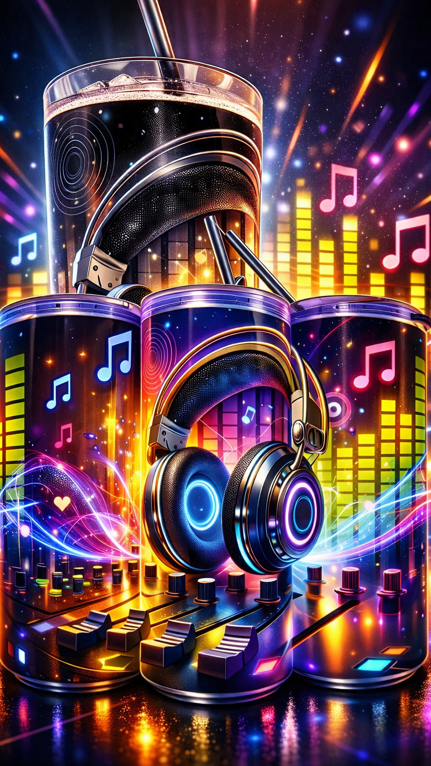 Edelstahl - Thermobecher "DJ Kopfhörer"