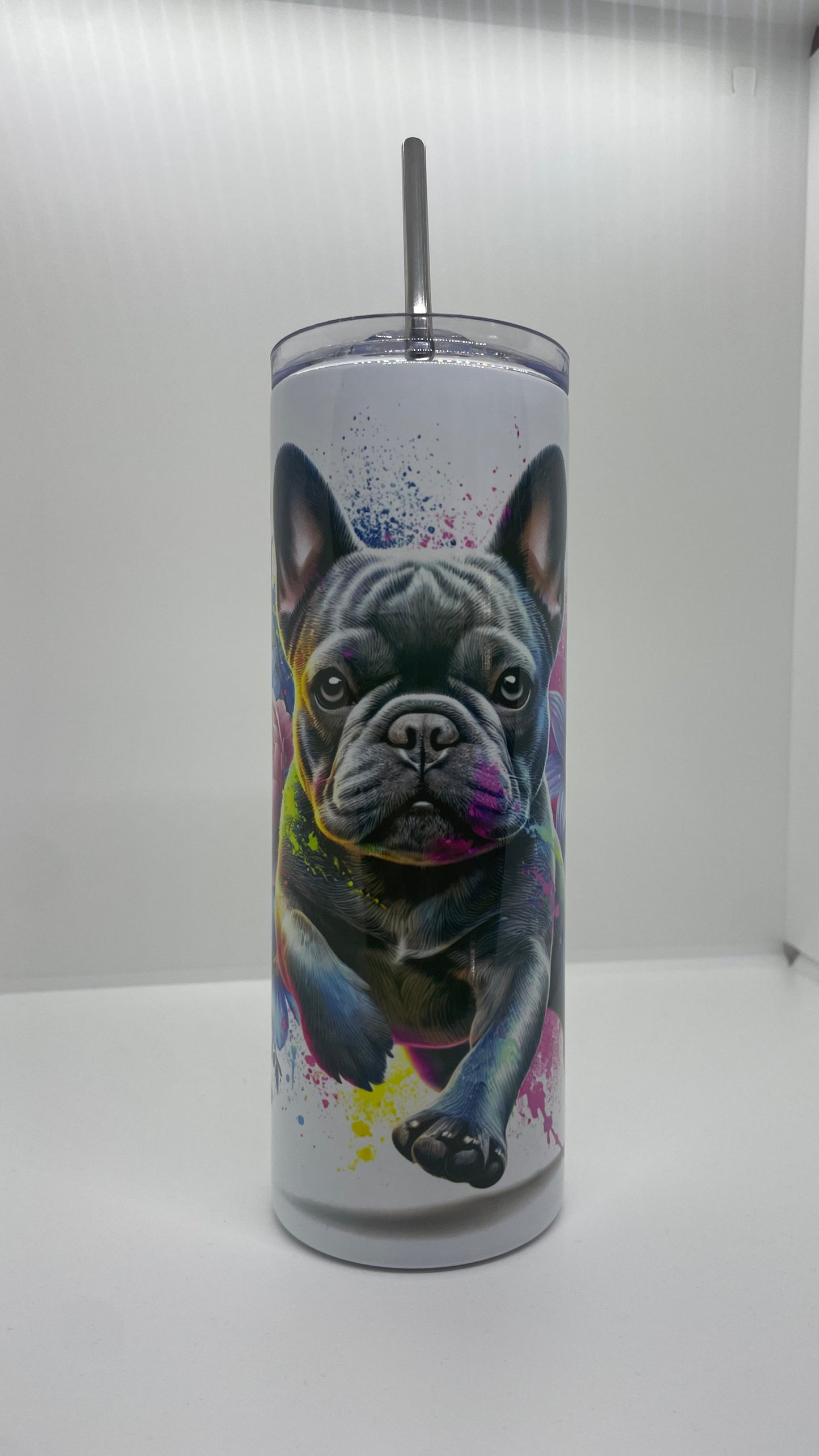 Edelstahl-Thermobecher Bulldogge "Französische Buldogge schwarz"