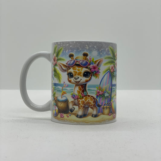 Tasse mit Druck "Sommer Giraffe"