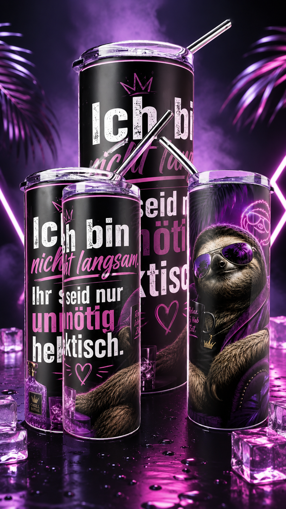 Edelstahl - Thermobecher "Ich bin nicht langsam"