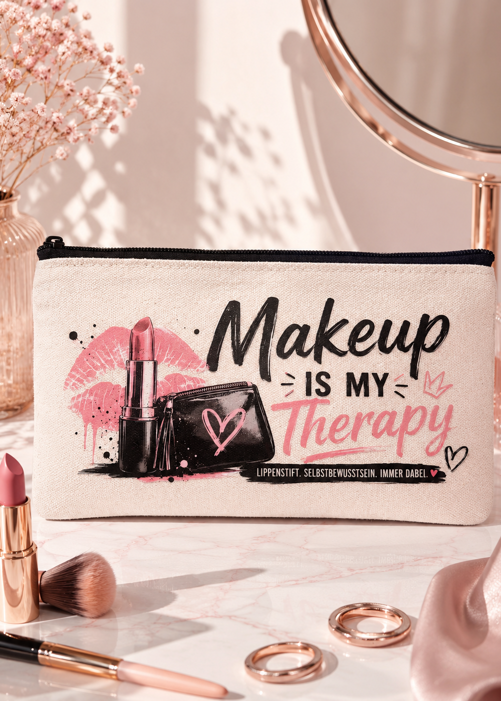 Schminktasche "Makeup is my Therapy"