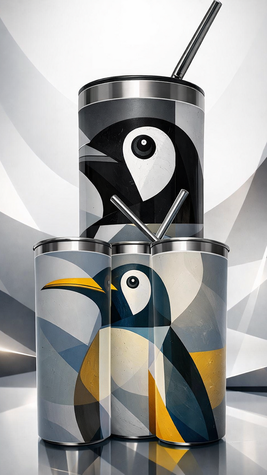 Edelstahl - Thermobecher "Pinguin"