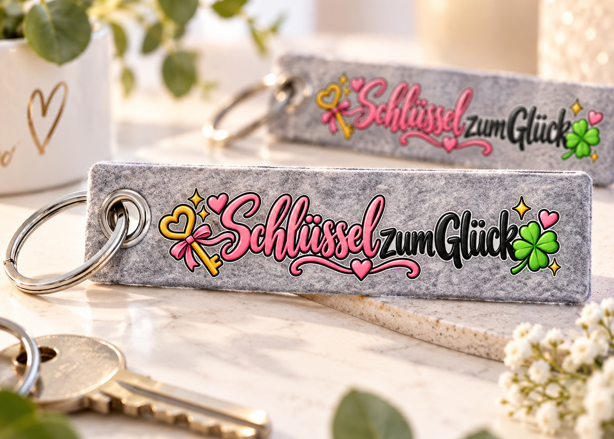 Schlüsselanhänger - "Schlüssel zum Glück"
