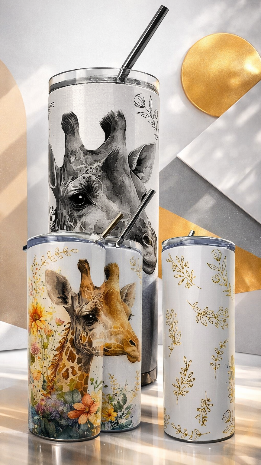 Edelstahl - Thermobecher "Giraffe"