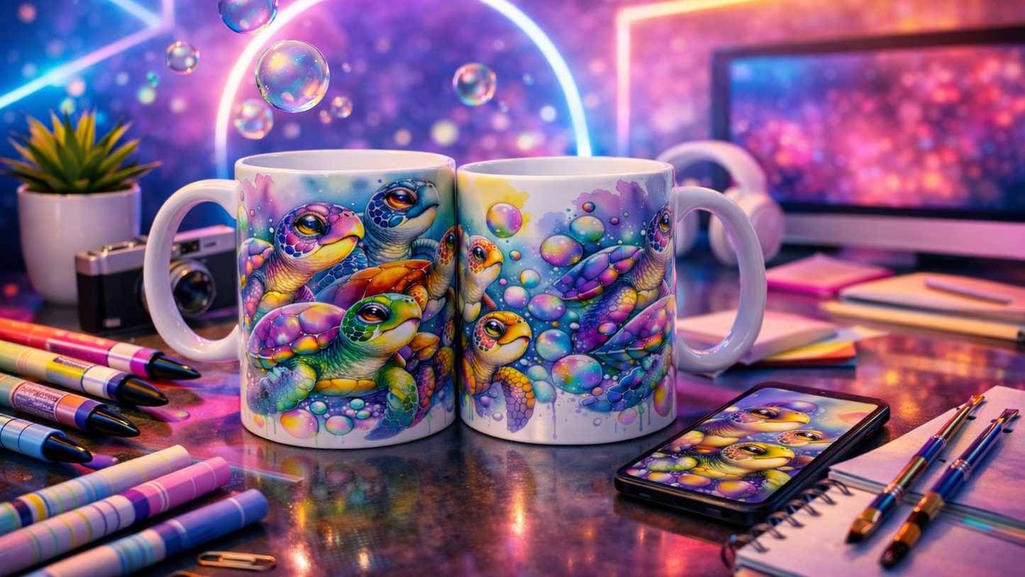 Tasse mit Druck "Schildkröte"