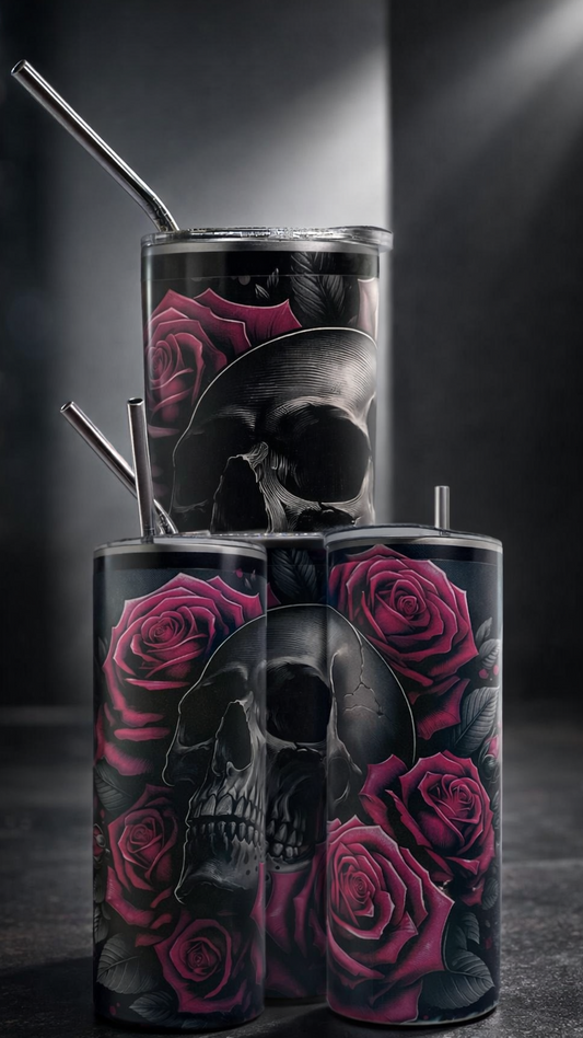 Edelstahl - Thermobecher "Totenkopf"