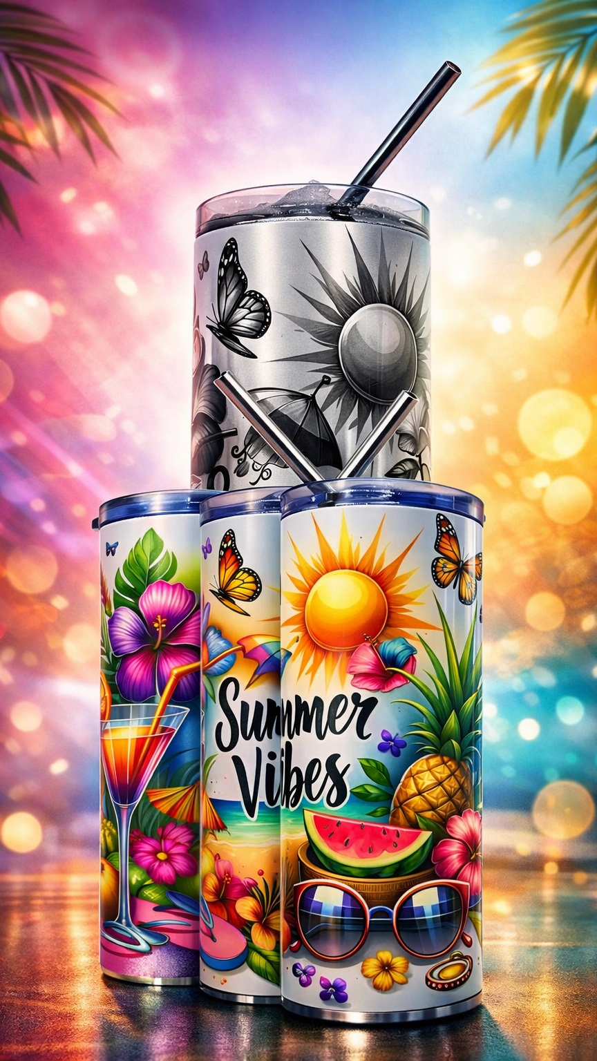 Edelstahl - Thermobecher "Summer Feeling"