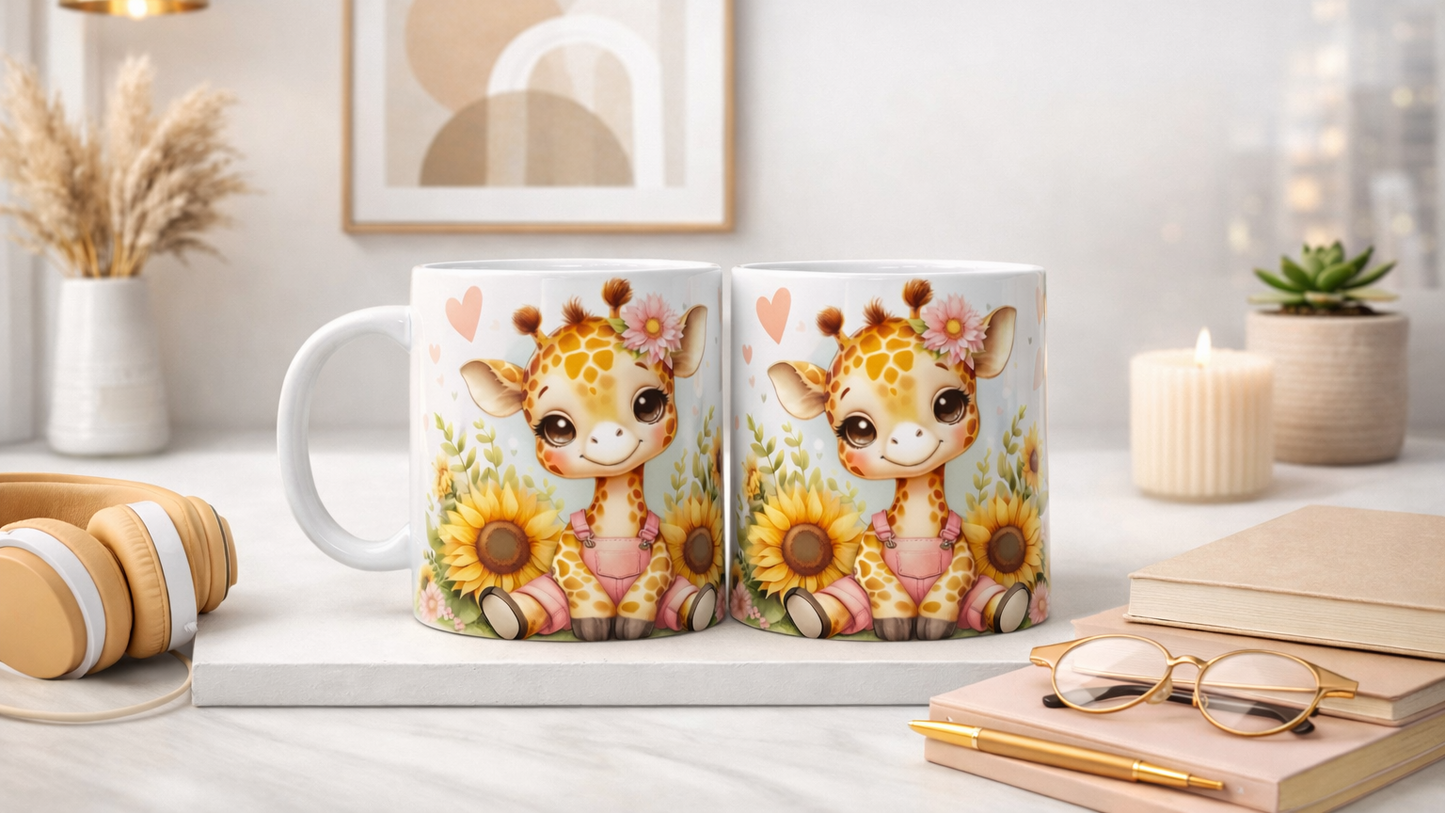 Tasse mit Druck "Giraffe"