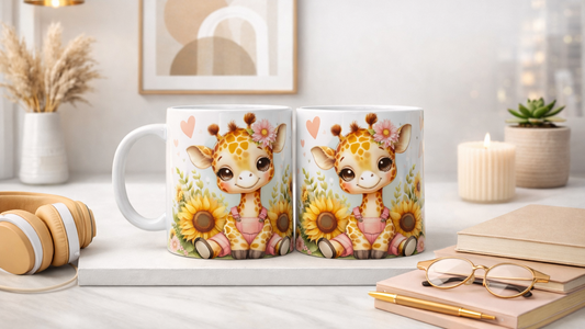 Tasse mit Druck "Giraffe"