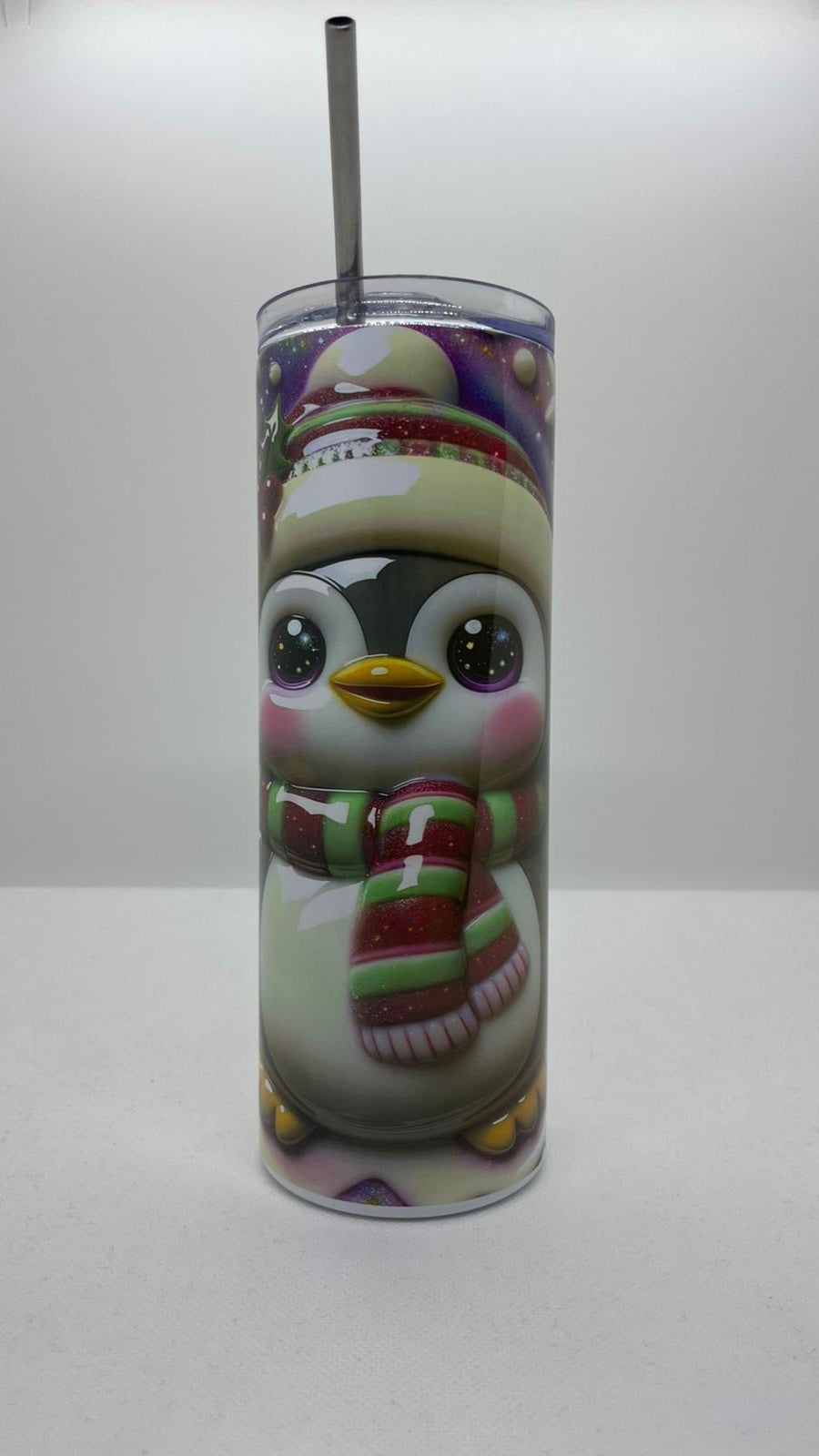 Edelstahl - Thermobecher "Weihnachten - Pinguin"
